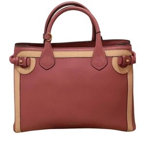 Burberry Pink and Cream Leather Satchel